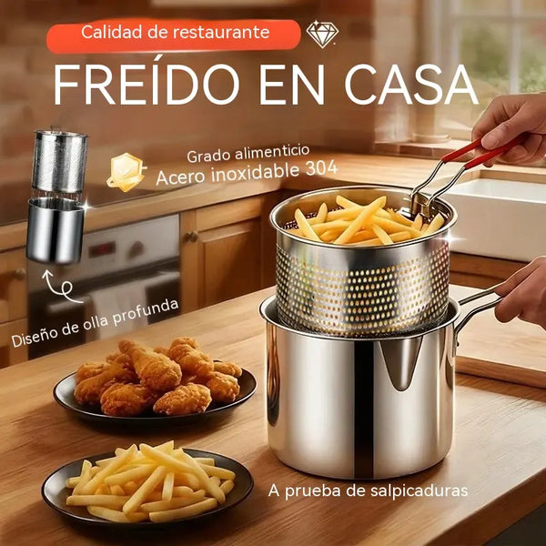 🔥【Időszakos 50% kedvezmény】🎁 Többfunkciós, 304-es rozsdamentes acélból készült fritőz